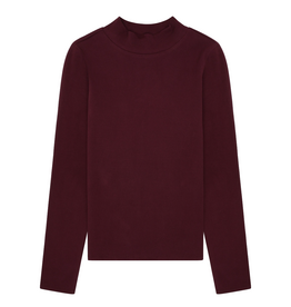 KnowledgeCotton Apparel KnowledgeCotton, Rib Mock Neck LS, fig, S