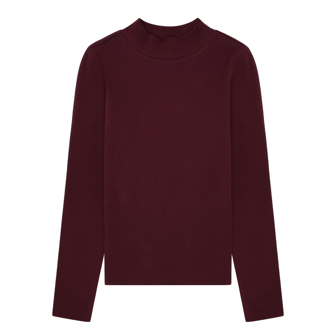 KnowledgeCotton Apparel KnowledgeCotton, Rib Mock Neck LS, fig, S