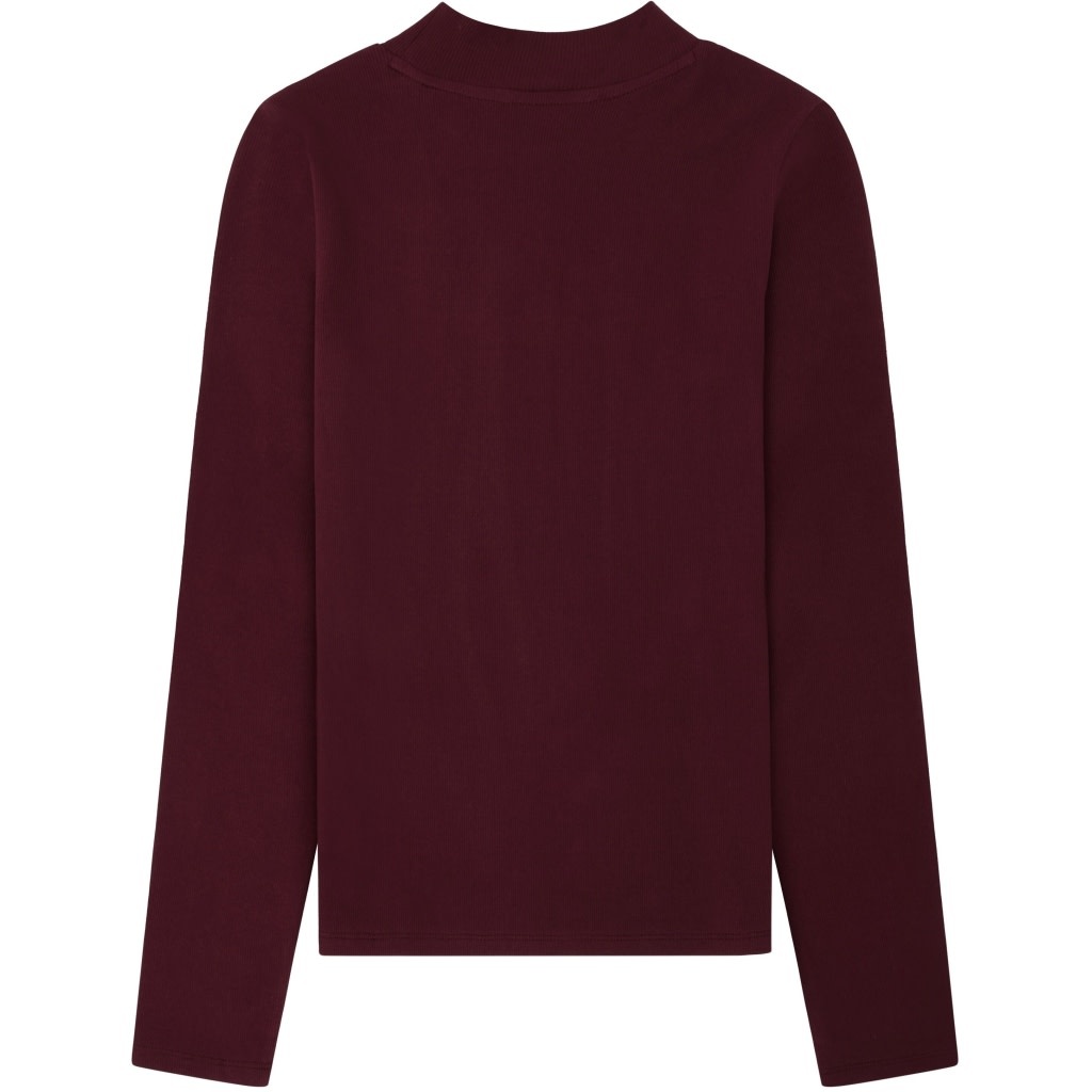 KnowledgeCotton Apparel KnowledgeCotton, Rib Mock Neck LS, fig, S