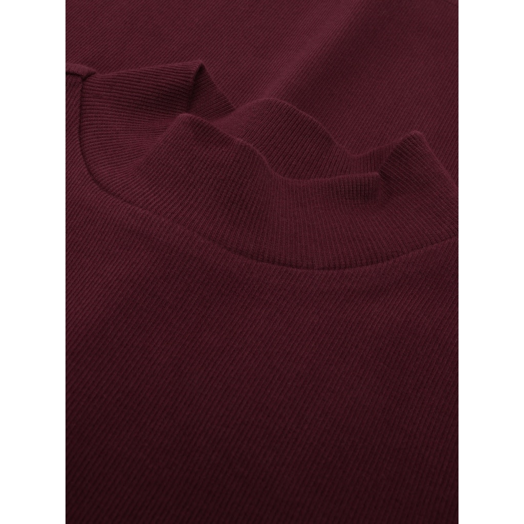 KnowledgeCotton Apparel KnowledgeCotton, Rib Mock Neck LS, fig, S