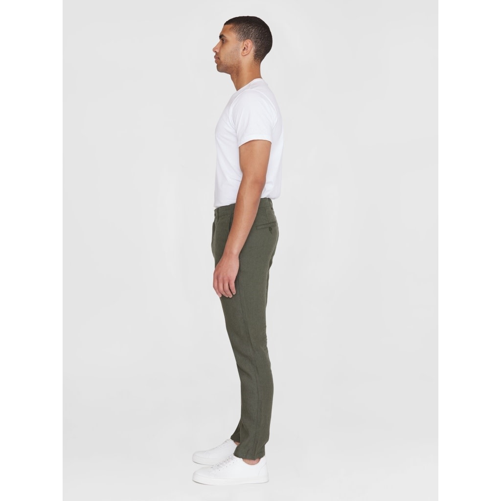 KnowledgeCotton Apparel KnowledgeCotton, Chuck Linen Pants, burned olive, 30/32