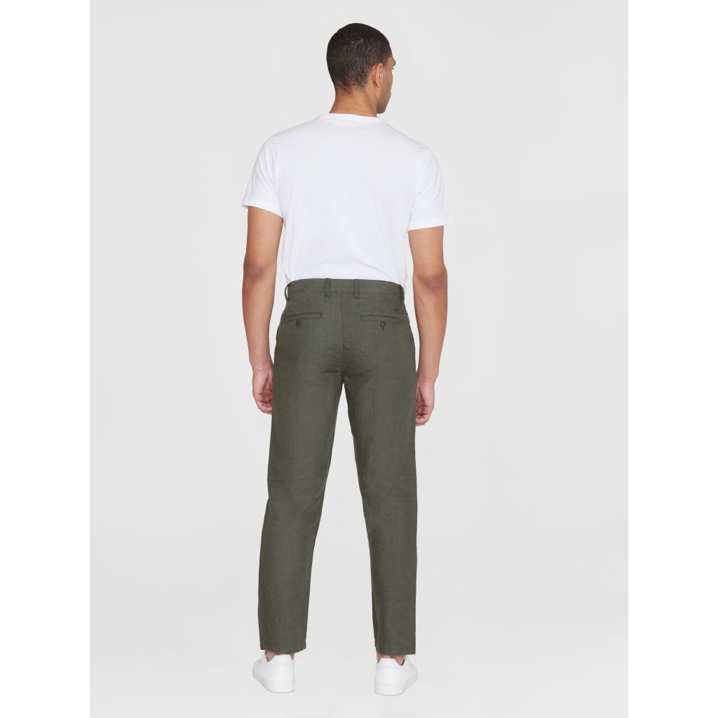 KnowledgeCotton Apparel KnowledgeCotton, Chuck Linen Pants, burned olive, 30/32
