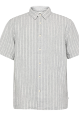 KnowledgeCotton Apparel KnowledgeCotton, Relaxed Linen Stripe SS Shirt, grey, M