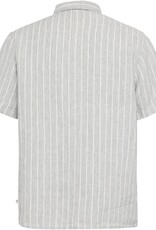 KnowledgeCotton Apparel KnowledgeCotton, Relaxed Linen Stripe SS Shirt, grey, M