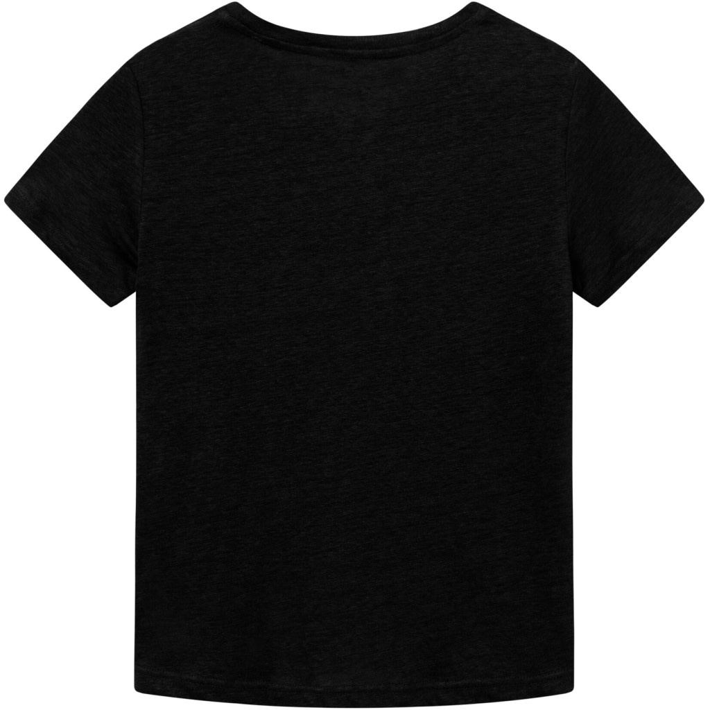KnowledgeCotton Apparel KnowledgeCotton, Linen T-Shirt, black jet, S