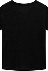 KnowledgeCotton Apparel KnowledgeCotton, Linen T-Shirt, black jet, XS