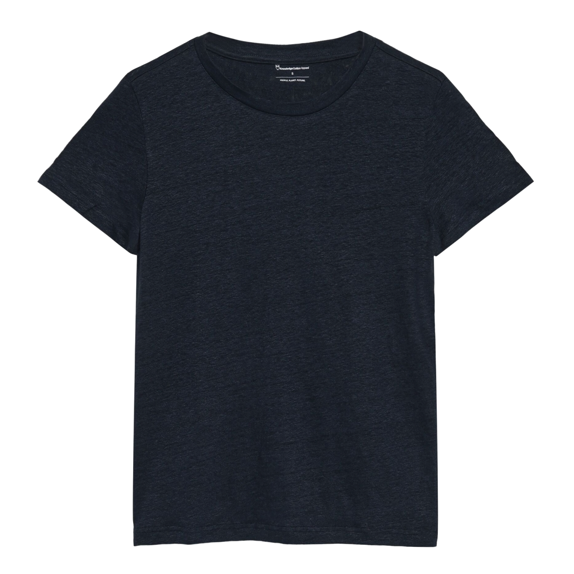 KnowledgeCotton Apparel KnowledgeCotton, Linen T-Shirt, total eclipse, M