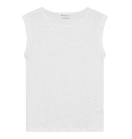 KnowledgeCotton Apparel KnowledgeCotton, Linen Sleeveless T-Shirt, bright white, L