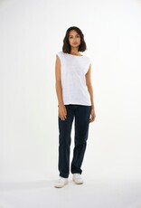 KnowledgeCotton Apparel KnowledgeCotton, Linen Sleeveless T-Shirt, bright white, M