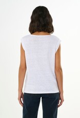 KnowledgeCotton Apparel KnowledgeCotton, Linen Sleeveless T-Shirt, bright white, S