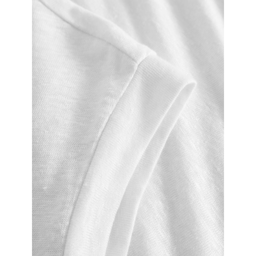 KnowledgeCotton Apparel KnowledgeCotton, Linen Sleeveless T-Shirt, bright white, S