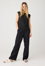 KnowledgeCotton Apparel KnowledgeCotton, Linen Sleeveless T-Shirt, black jet, M