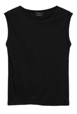KnowledgeCotton Apparel KnowledgeCotton, Linen Sleeveless T-Shirt, black jet, XS