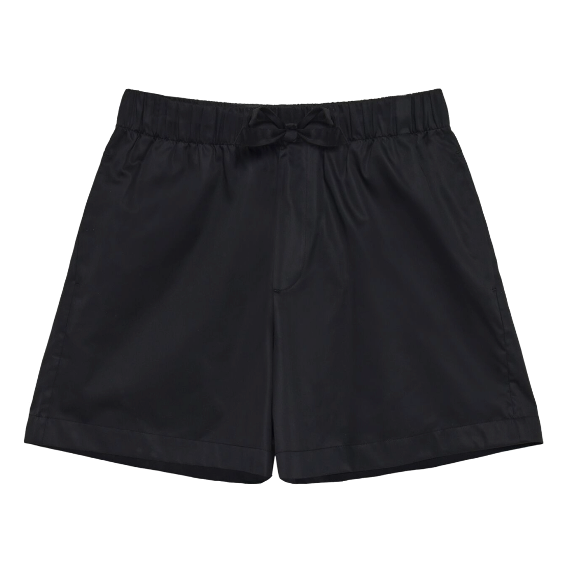 KnowledgeCotton Apparel KnowledgeCotton, Nova Relaxed Satin Shorts, black jet, XS