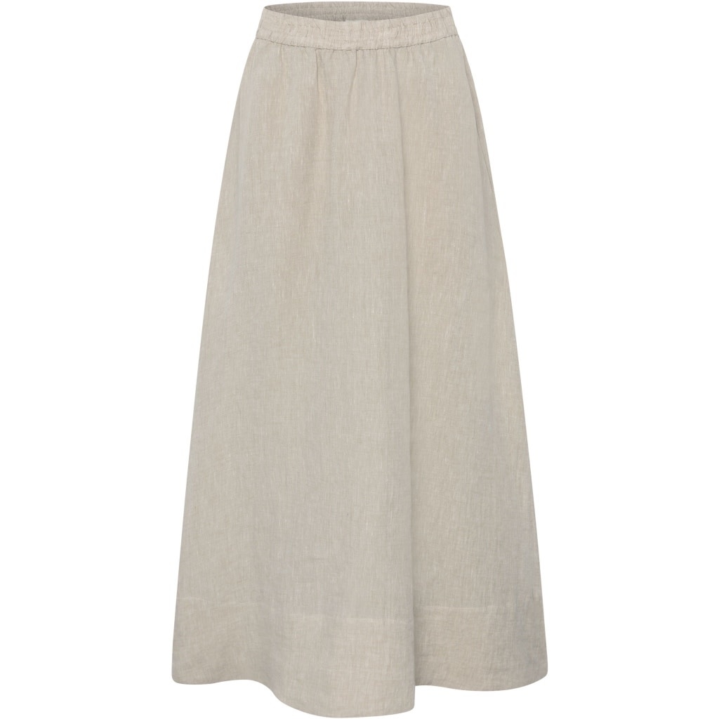KnowledgeCotton Apparel KnowledgeCotton, Linen Maxi Skirt, light feather grey, M
