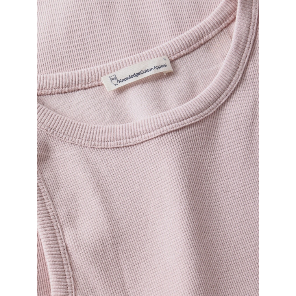 KnowledgeCotton Apparel KnowledgeCotton, Rib Racer Top, pale lilac, M