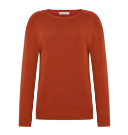 KnowledgeCotton Apparel KnowledgeCotton, Crew Neck Sweater, burnt brick, S
