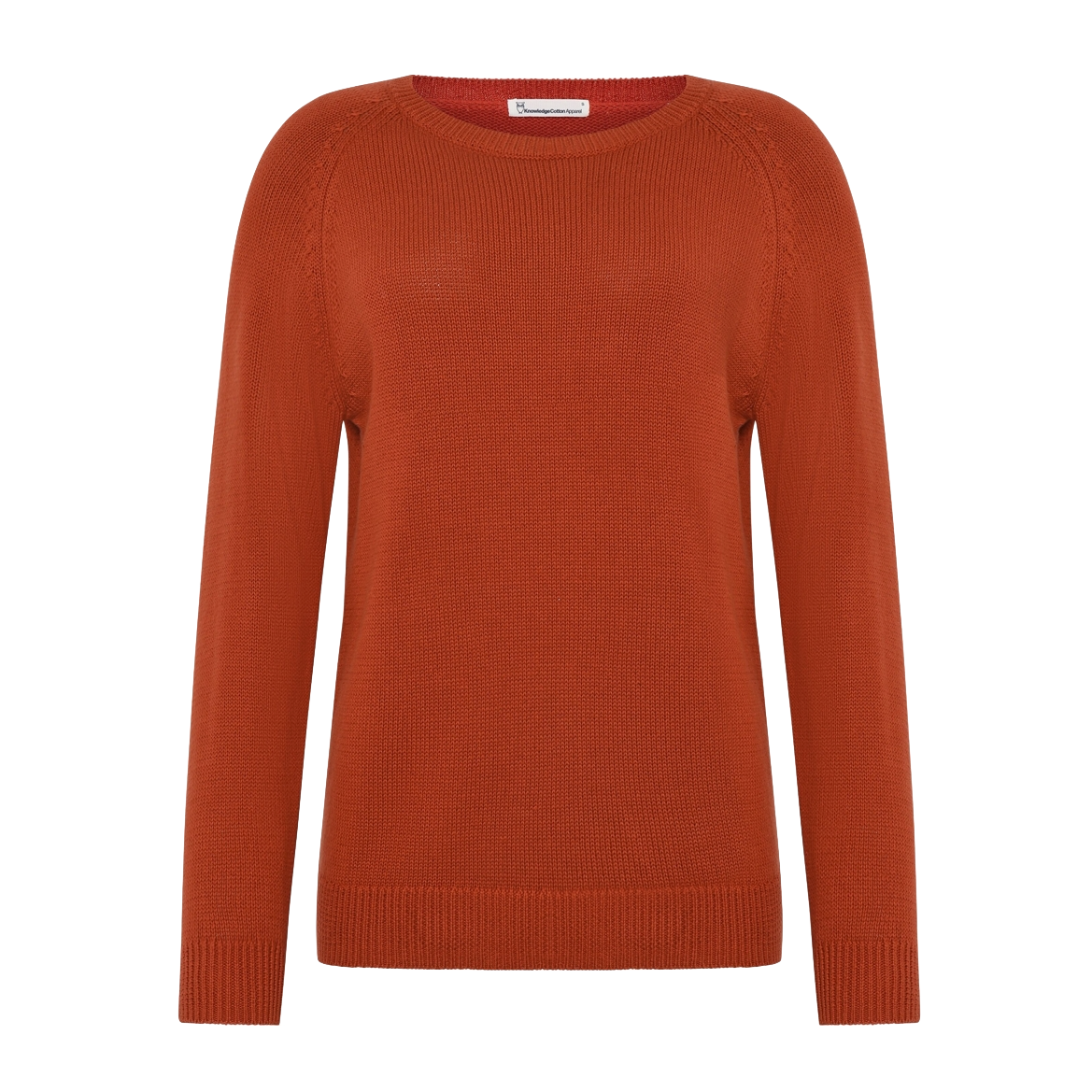 KnowledgeCotton Apparel KnowledgeCotton, Crew Neck Sweater, burnt brick, S