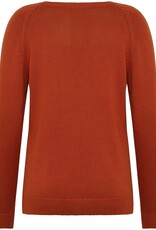 KnowledgeCotton Apparel KnowledgeCotton, Crew Neck Sweater, burnt brick, S