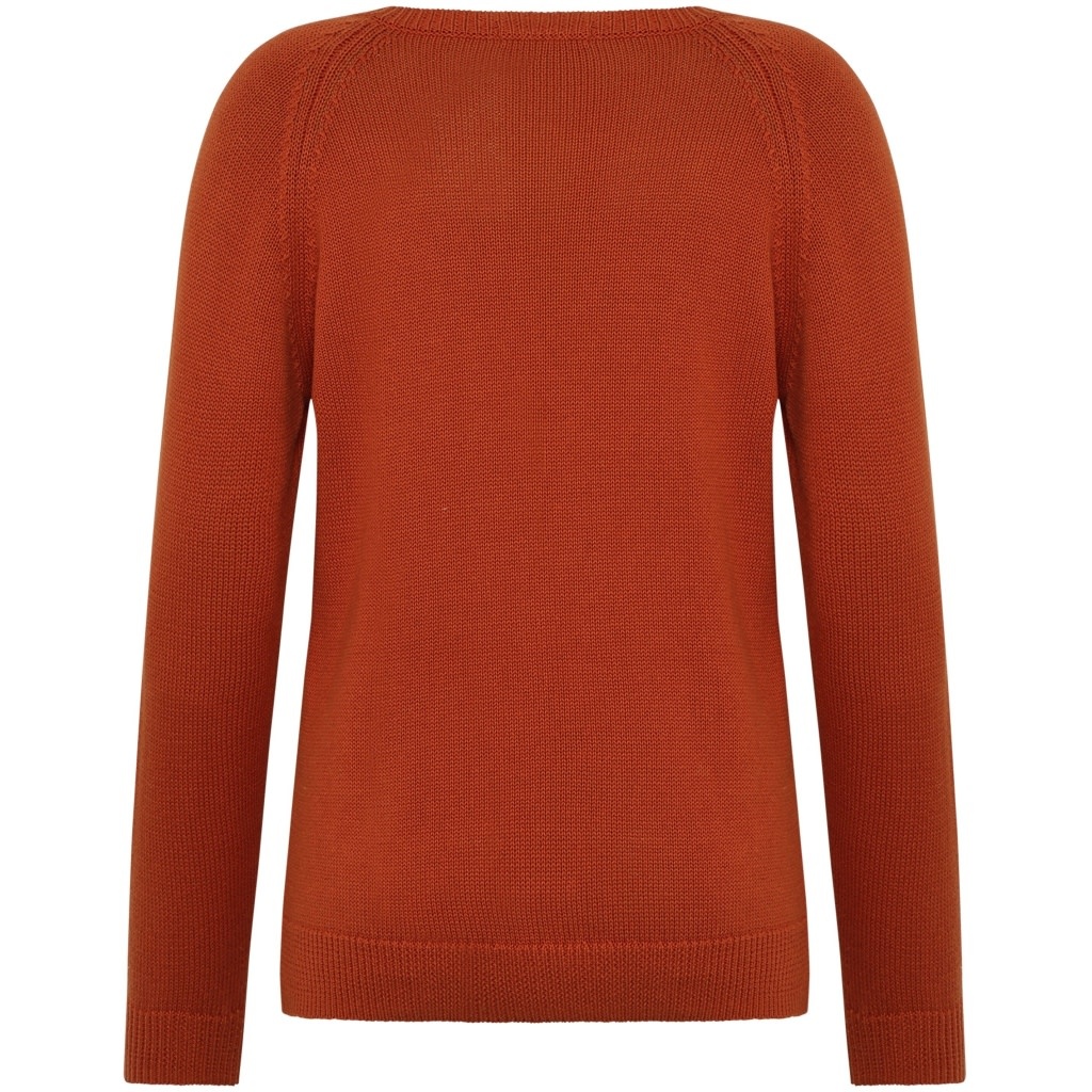 KnowledgeCotton Apparel KnowledgeCotton, Crew Neck Sweater, burnt brick, S