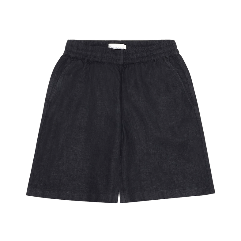 KnowledgeCotton Apparel KnowledgeCotton, Posey Wide Linen Shorts, black jet, M