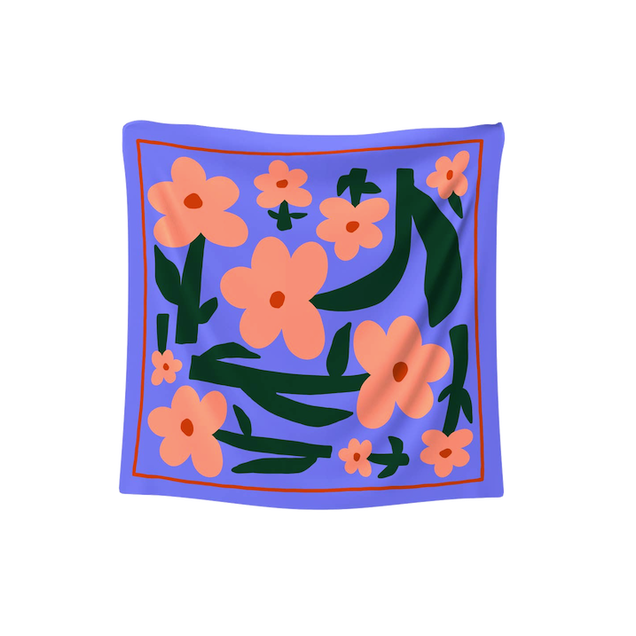 Studio Arde Studio Arde, Medium Scarf, las flores blue