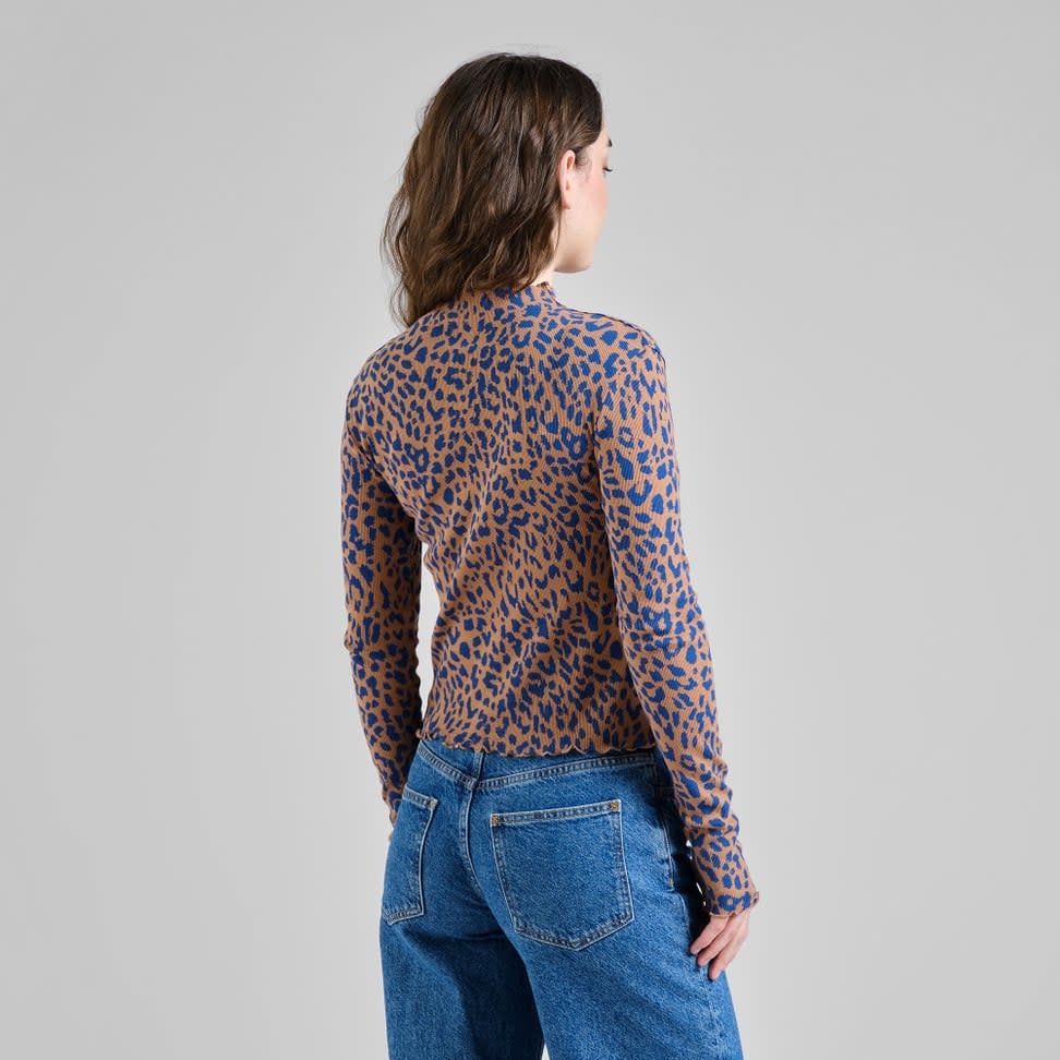 Dedicated Dedicated, Rib Top Ryd, Leopard, brown, M