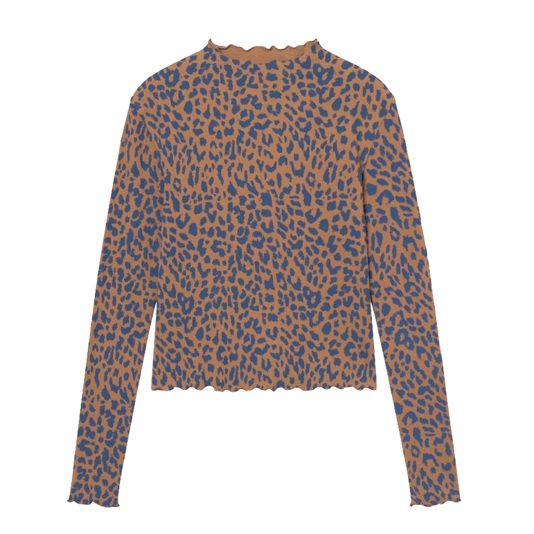 Dedicated Dedicated, Rib Top Ryd, Leopard, brown, S