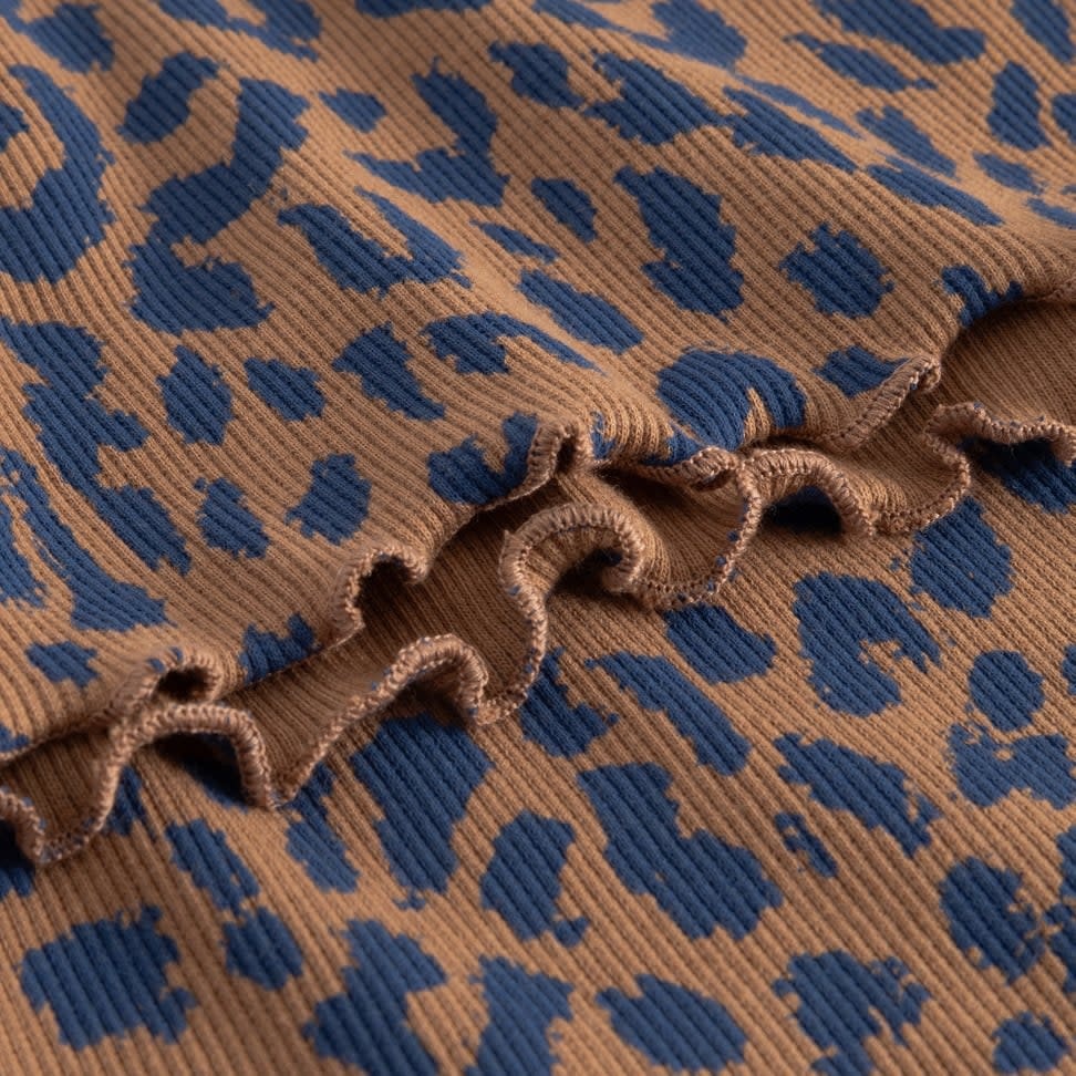 Dedicated Dedicated, Rib Top Ryd, Leopard, brown, XS