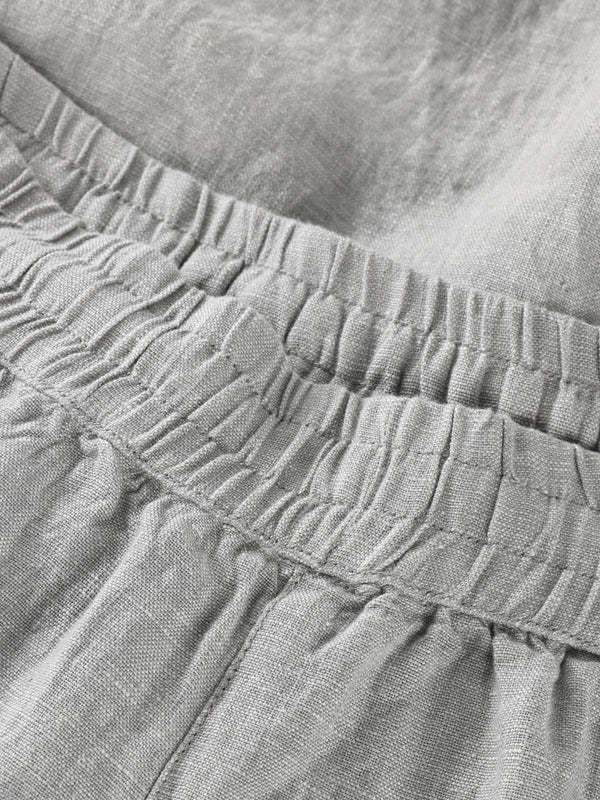 KnowledgeCotton Apparel KnowledgeCotton, Posey Wide Linen Shorts, ultimate grey, M
