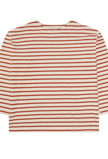 KnowledgeCotton Apparel KnowledgeCotton, Stripe LS T-Shirt, red, S