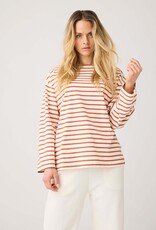 KnowledgeCotton Apparel KnowledgeCotton, Stripe LS T-Shirt, red, S