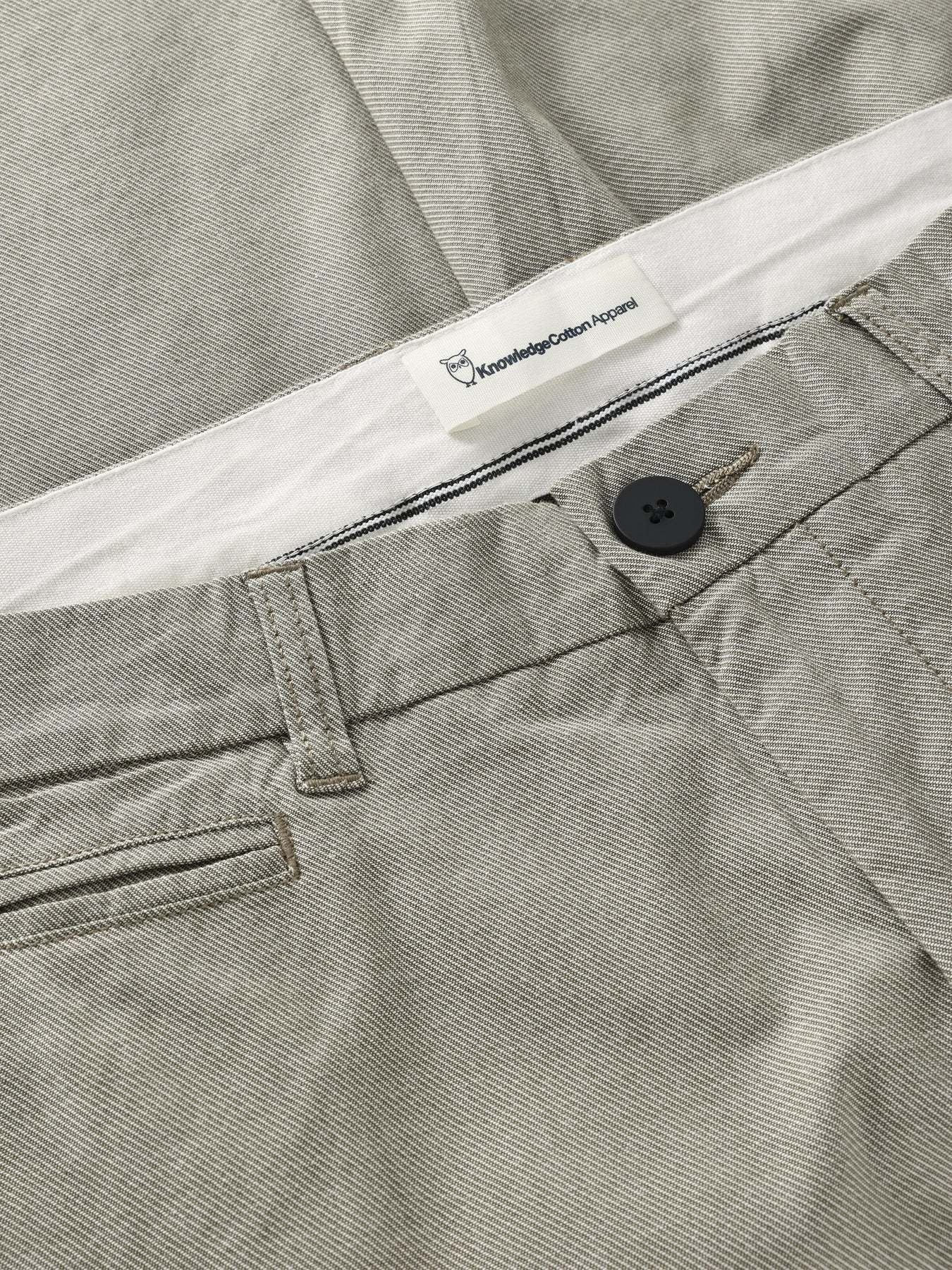 KnowledgeCotton Apparel KnowledgeCotton, Chuck Regular  Twill Pants, burned olive, 34/34