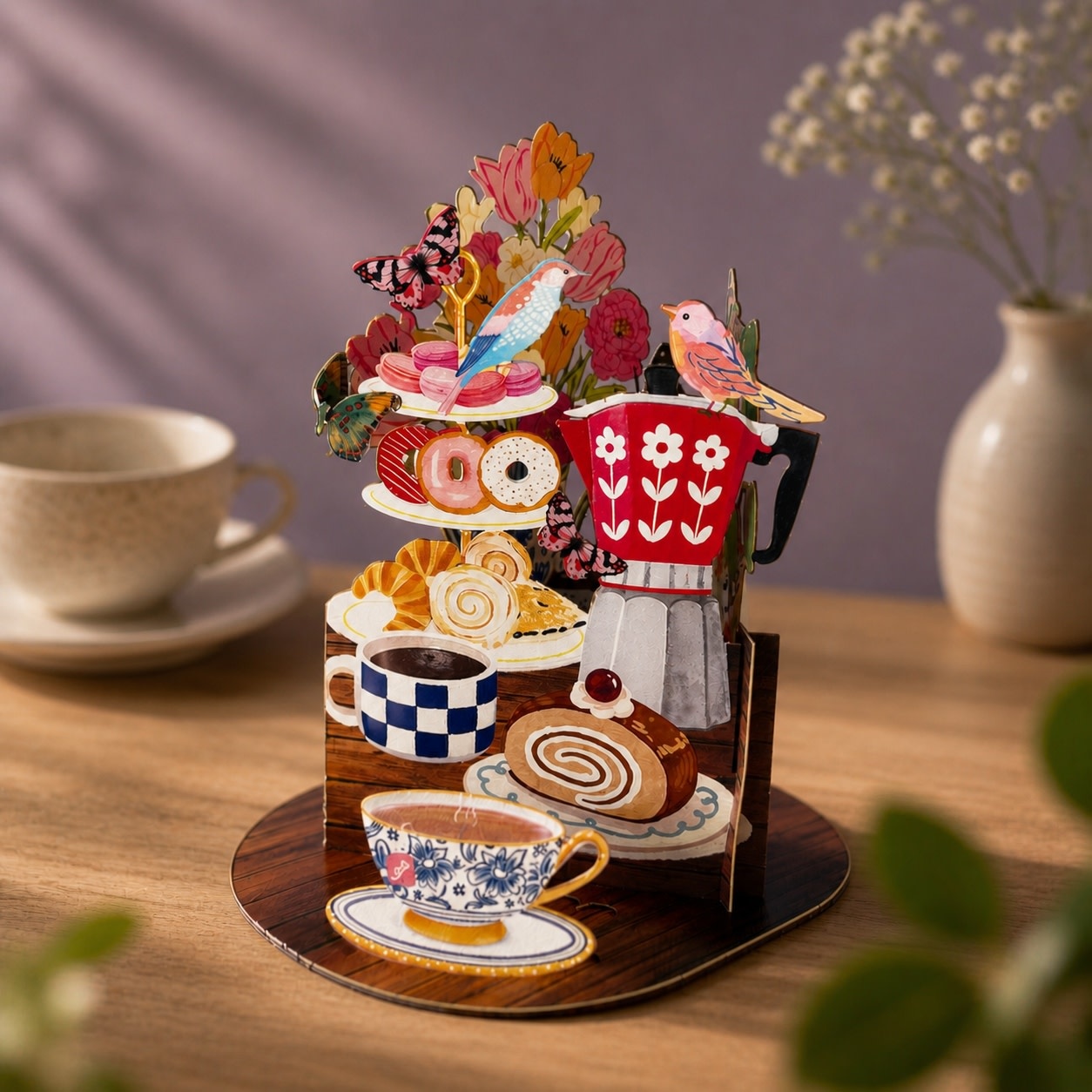Alljoy Alljoy, Pop Up Card, tea and treats