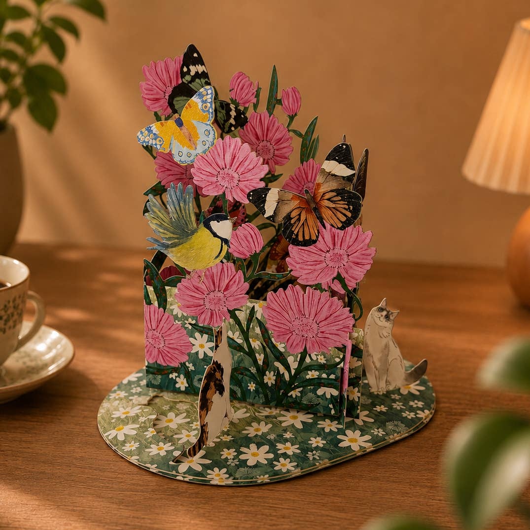 Alljoy Alljoy, Pop Up Card, butterfly garden