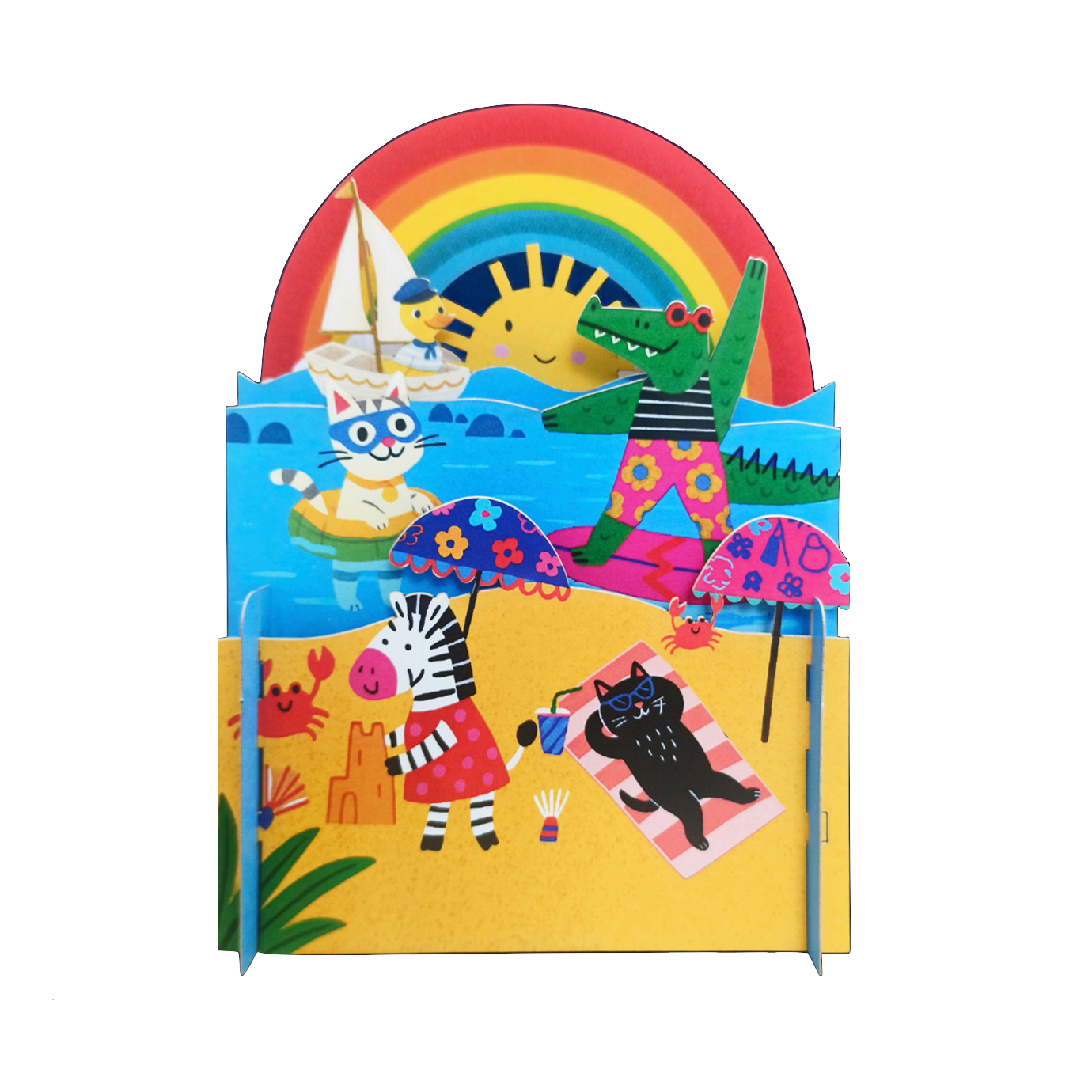 Alljoy Alljoy, Pop Up Card, summer beach