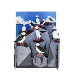 Alljoy Alljoy, Pop Up Card, puffins