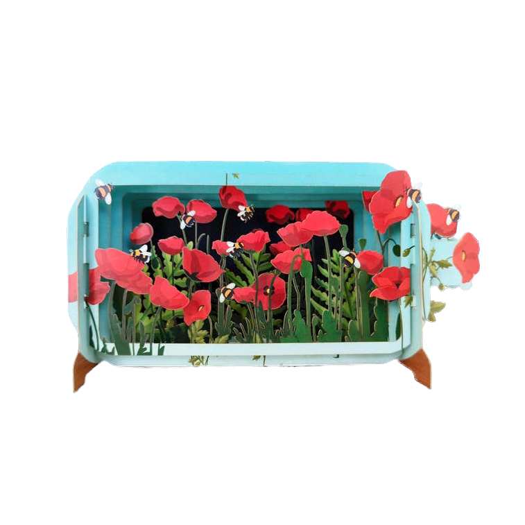 Alljoy Alljoy, Message in a Bottle, poppy flowers