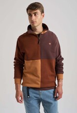 Trendsplant Trendsplant, Color Block Zip  Sweatshirt, cherry mahogany, M