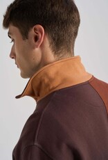 Trendsplant Trendsplant, Color Block Zip  Sweatshirt, cherry mahogany, M