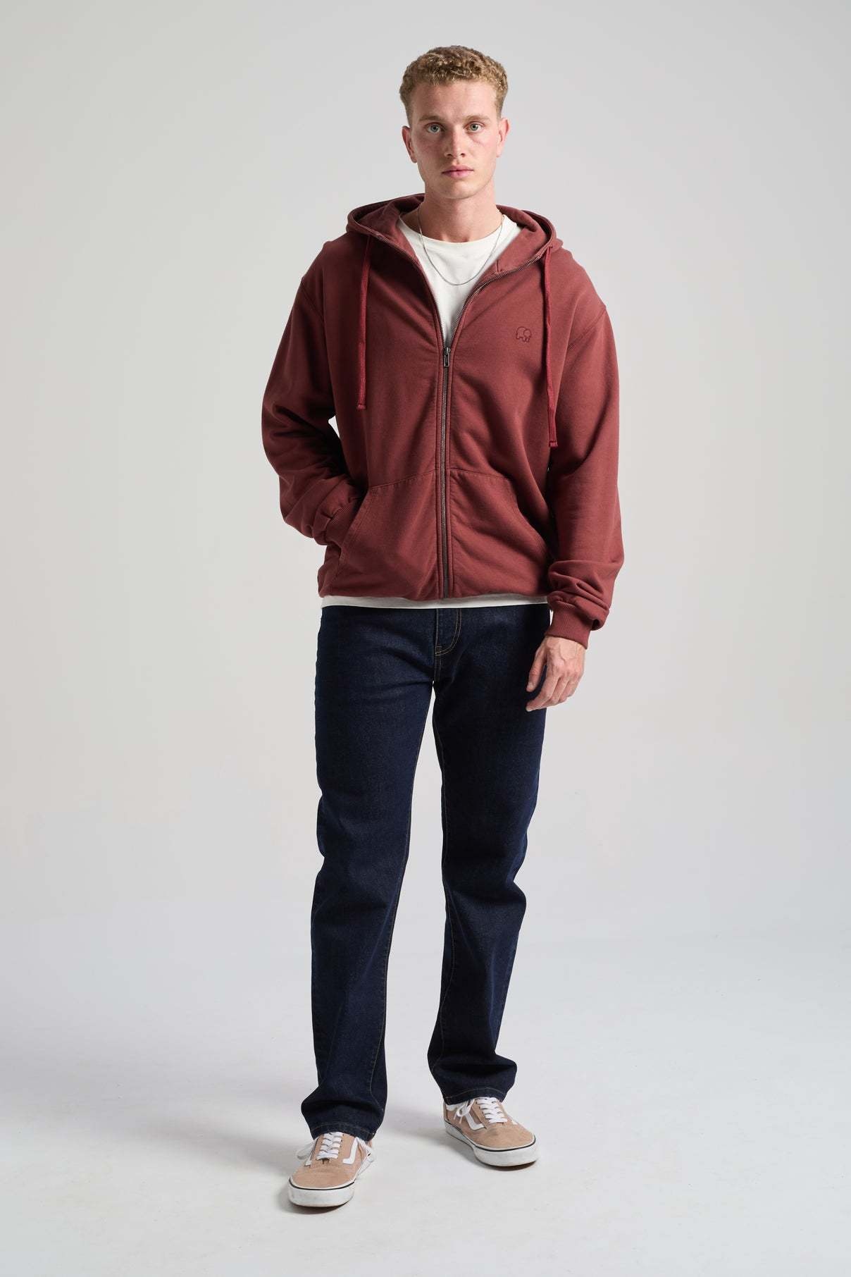 Trendsplant Trendsplant, Essential Zip  Hoodie, andorra brown, L