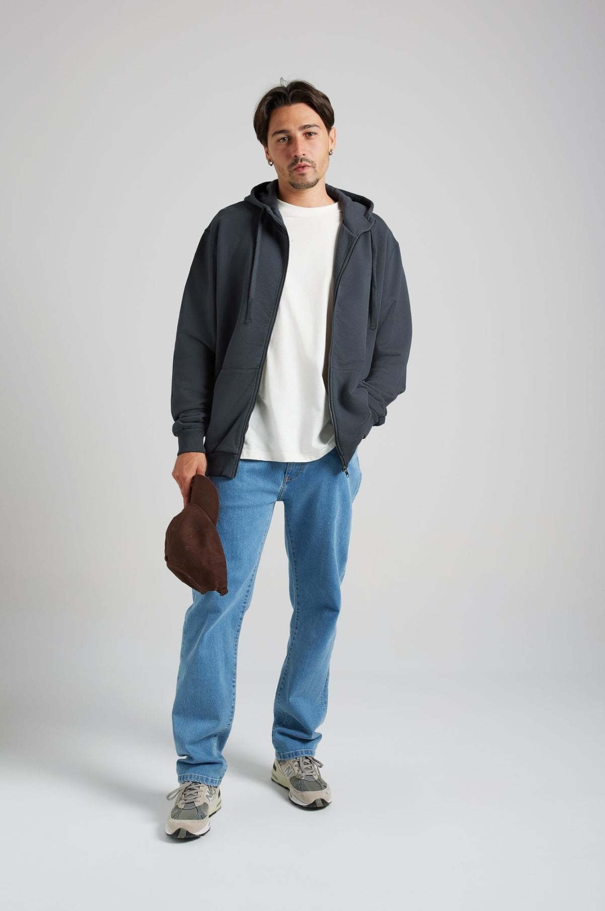 Trendsplant Trendsplant, Essential Zip  Hoodie, bitumen grey, XL