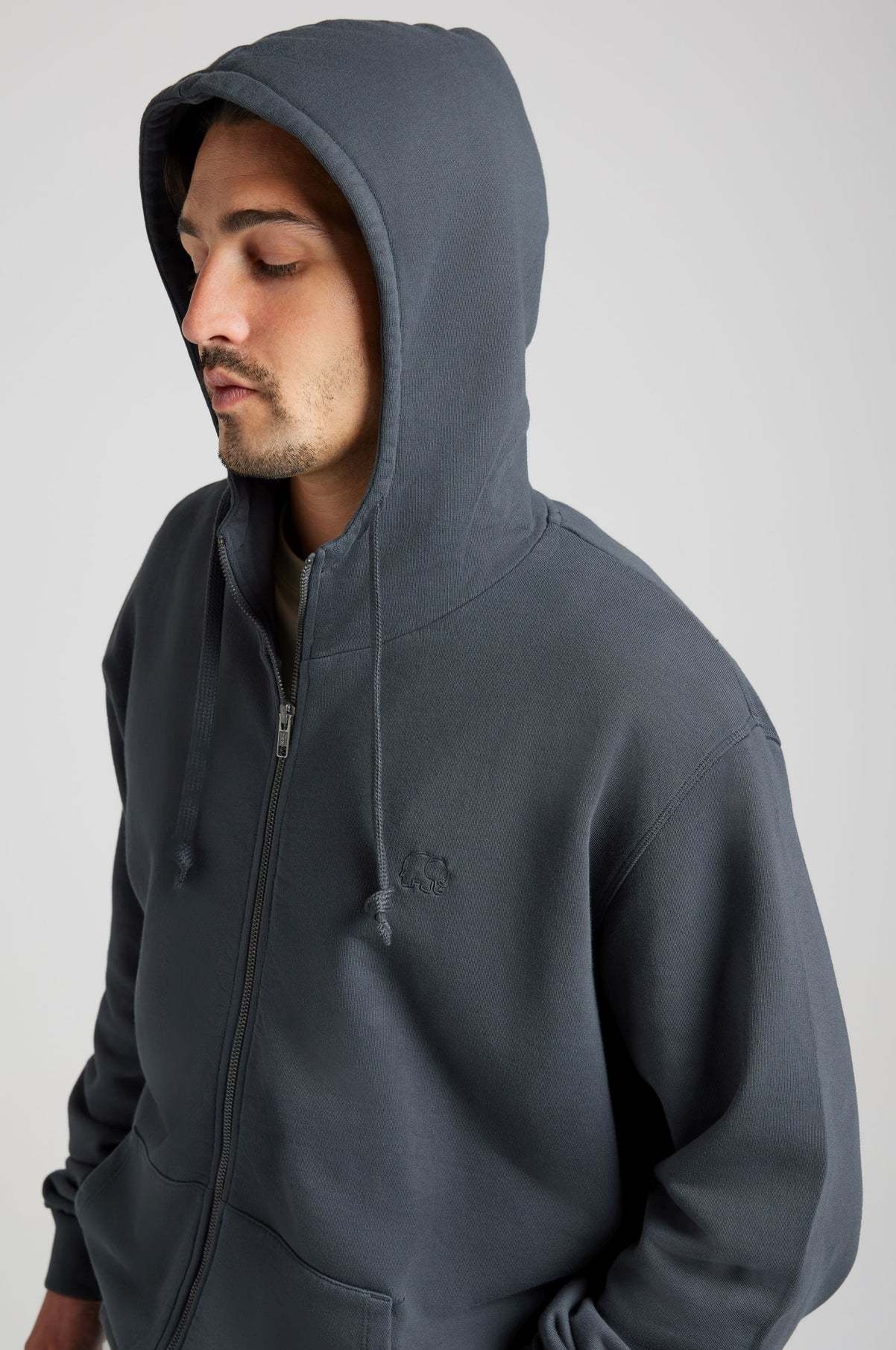 Trendsplant Trendsplant, Essential Zip  Hoodie, bitumen grey, M