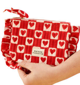 Maison Augustin Maison Augustin, Small Heart Pouch, ruby