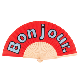 Helio Ferretti Helio Ferretti, Fan "Bonjour",  red
