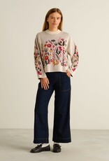 Dedicated Dedicated, Sweater Limhamn Flower, whitecap gray, XS