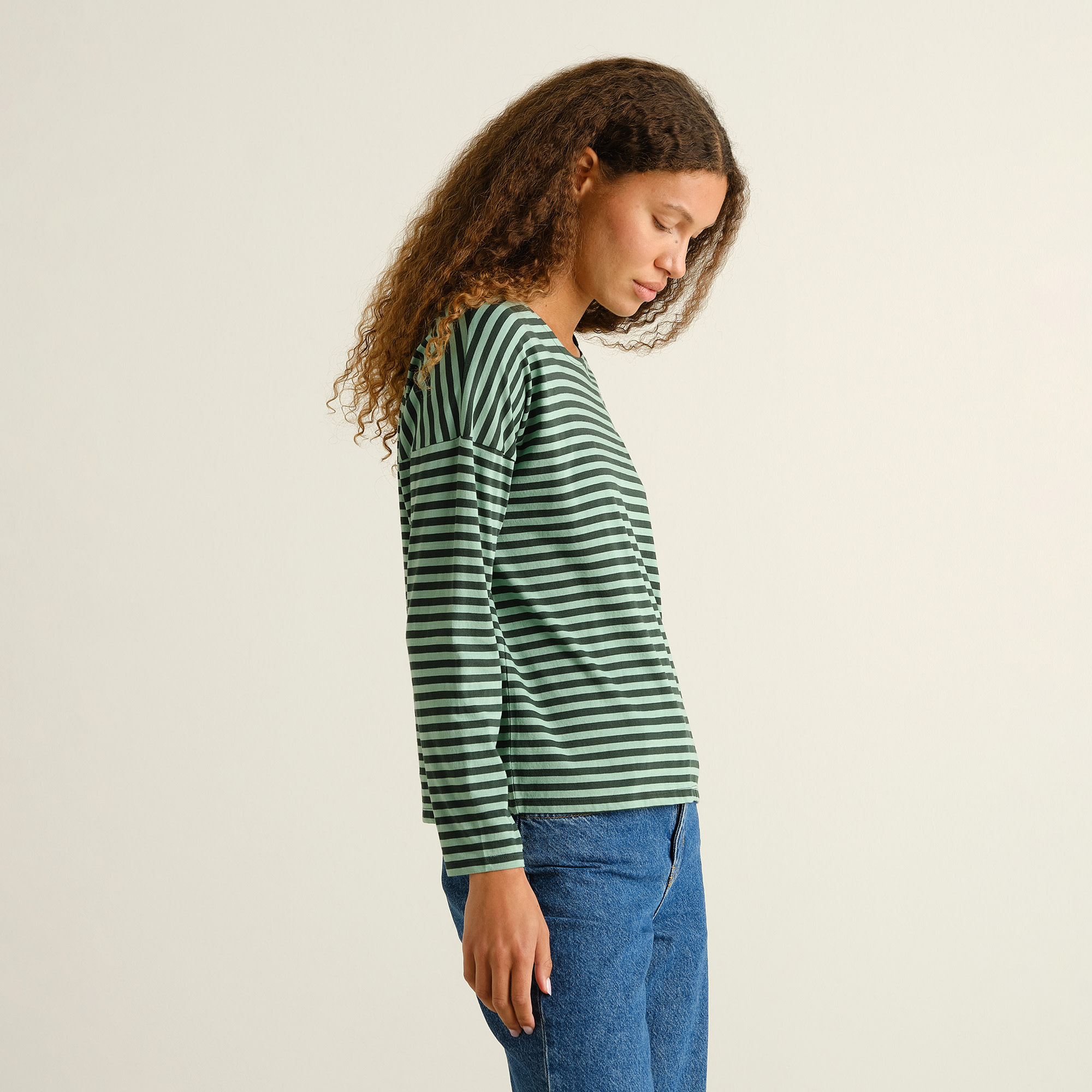 Dedicated Dedicated, Humledal Stripes, dark green/granite green, L