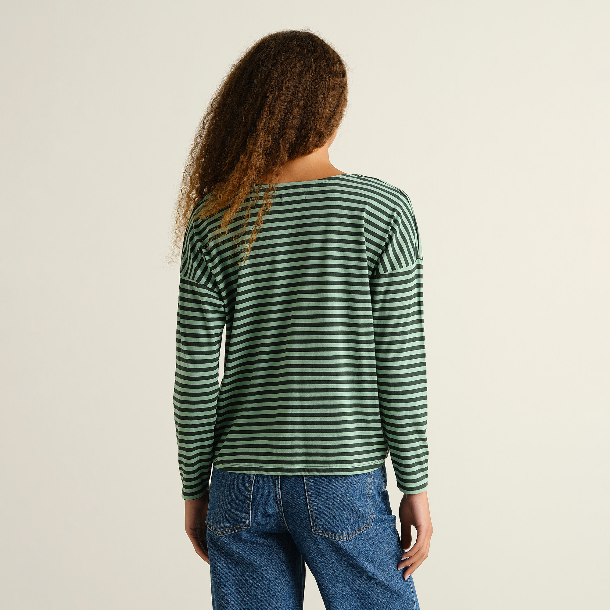 Dedicated Dedicated, Humledal Stripes, dark green/granite green, S