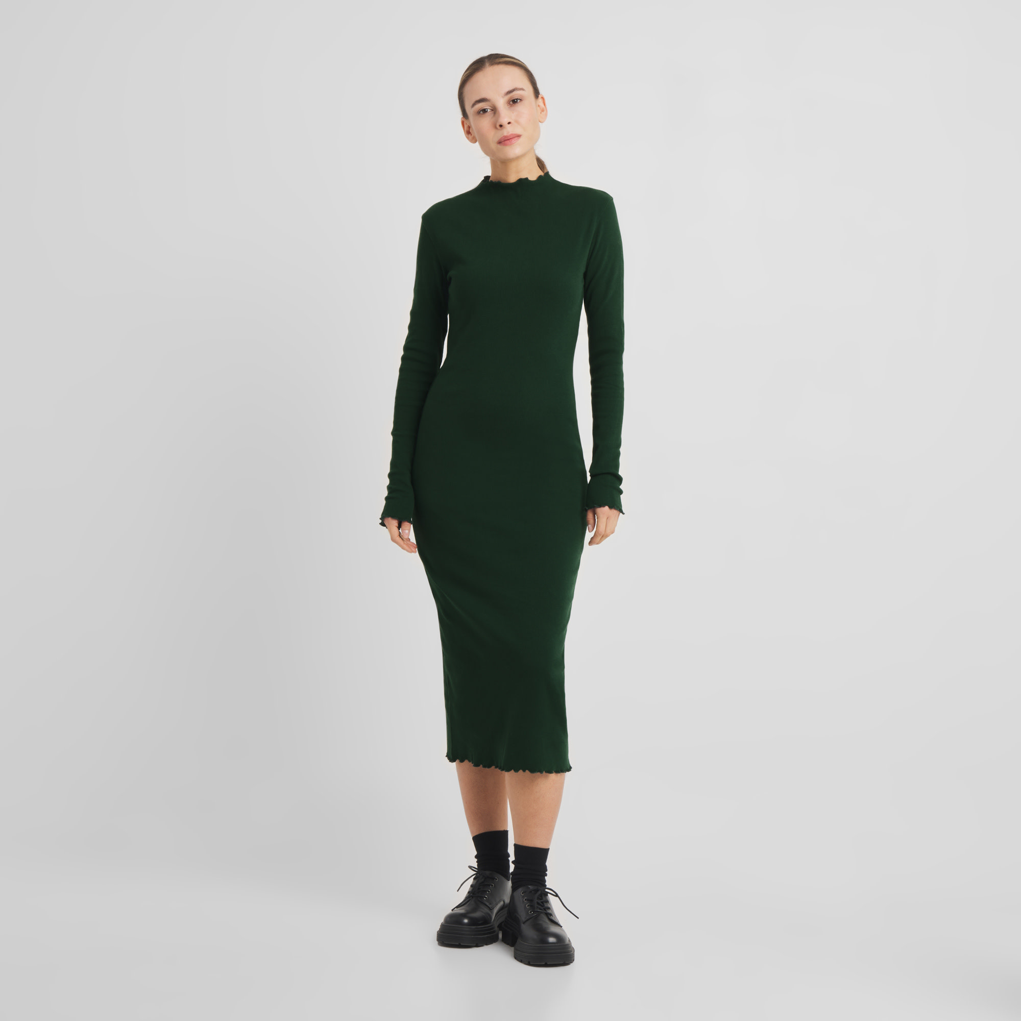 Dedicated Dedicated, Rib Dress Lofta, pine grove, L