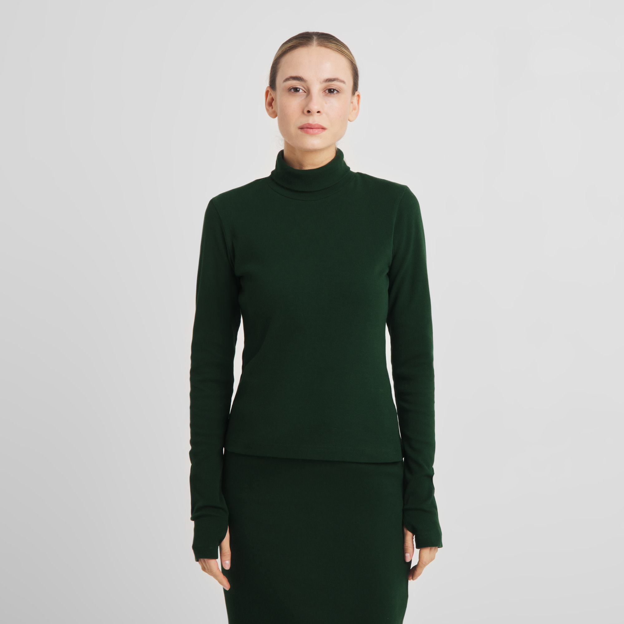 Dedicated Dedicated, Malma LS Rib Top, pine grove, S